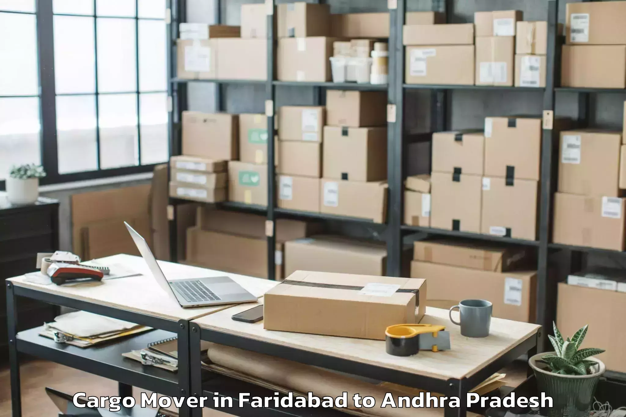 Book Faridabad to Duvvur Cargo Mover Online